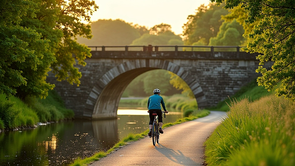 Historic railway bridge spanning a waterway along the Old Rail Trail, showing the preserved Victorian architecture